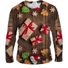 Мужской 3D лонгслив New Year gifts 3