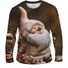 Мужской 3D лонгслив Santa Claus toy
