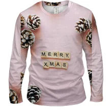 Чоловічий 3D лонгслів Merry Christmas 2