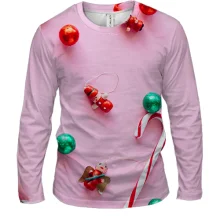 Чоловічий 3D лонгслів Christmas candy