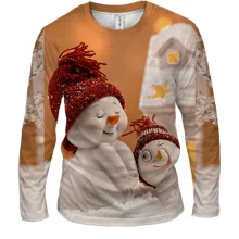 Мужской 3D лонгслив Christmas toy snowman