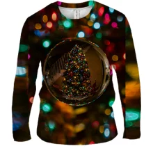 Чоловічий 3D лонгслів Ball with Christmas tree 2