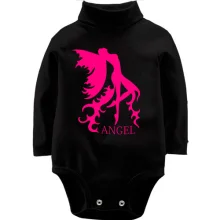 Дитяче боді з довгим рукавом з рожевим янголом ANGEL