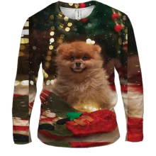 Мужской 3D лонгслив New Year dog 4
