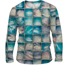 Мужской 3D лонгслив Glass squares