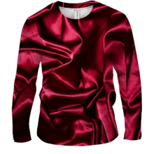 Чоловічий 3D лонгслів Red satin