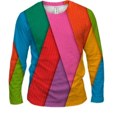 Чоловічий 3D лонгслів Colorful stripes