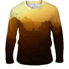 Мужской 3D лонгслив Mountains sunset