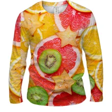 Мужской 3D лонгслив Citrus pattern