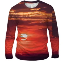 Чоловічий 3D лонгслів Red sunset