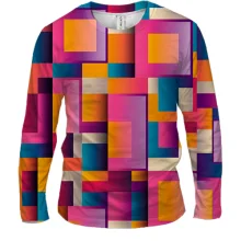 Чоловічий 3D лонгслів Colored squares