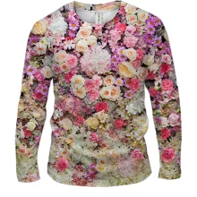 Мужской 3D лонгслив Small flowers pattern 2