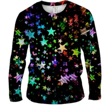 Чоловічий 3D лонгслів Multicolored stars