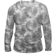 Чоловічий 3D лонгслів Silver abstraction