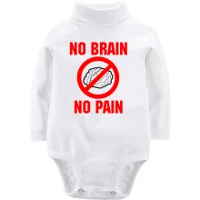 Детское боди с длинным рукавом No brain - no pain