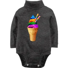 Детское боди с длинным рукавом Rainbow Ice Cream