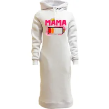 Худи платье с севшей батарейкой "мама"