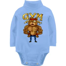 Детское боди с длинным рукавом Gym с бульдогом (мульт)