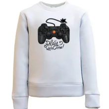 Дитячий світшот з джойстиком і написом Play with me!