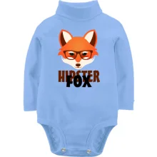 Детское боди с длинным рукавом с лисицей Hipster Fox