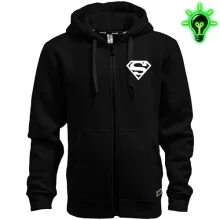 Чоловіче худі на блискавці Superman (glow)
