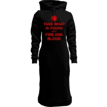 Худи платье Take what is yours with Fire and Bllod
