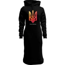 Худи платье I love Ukraine с красным гербом