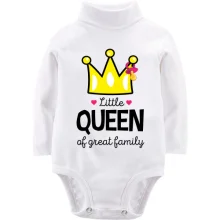 Детское боди с длинным рукавом Little queen af great family