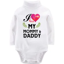 Детское боди с длинным рукавом I love my mom & dad