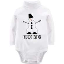 Дитяче боді з довгим рукавом зі сніговиком Hug me!