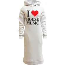 Худі сукня I love house music