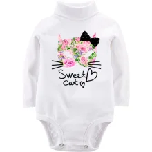 Детское боди с длинным рукавом Sweet cat (из цветов)