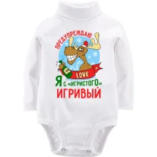 Детское боди с длинным рукавом Я с игристого игривый