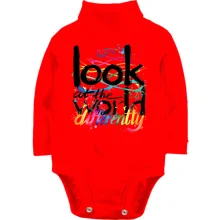 Детское боди с длинным рукавом Look at the world differentty