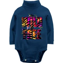 Детское боди с длинным рукавом Be wild & free