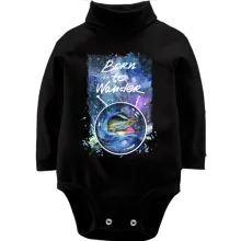 Детское боди с длинным рукавом c дельфином "Born to wonder"