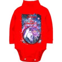 Детское боди с длинным рукавом c единорогом "Enjoy the universe" (3)