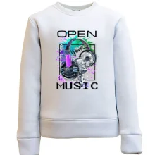Дитячий світшот з навушниками Open your music