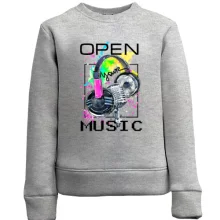 Детский свитшот с наушниками Open your music (2)