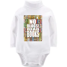 Детское боди с длинным рукавом No blogs! Read books
