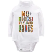 Детское боди с длинным рукавом No blogs! Read books (1)