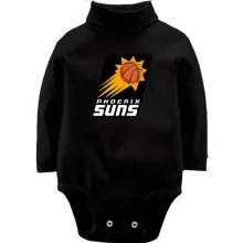 Детское боди с длинным рукавом с летящим мячом и надписью Phoenix Suns
