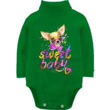 Детское боди с длинным рукавом с Чихуахуа (sweet baby)