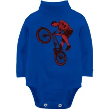 Дитяче боді з довгим рукавом з BMX велосипедистом