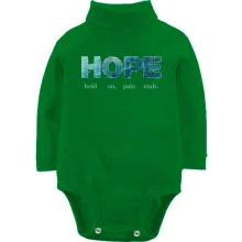 Дитяче боді з довгим рукавом hold on, pain ends (HOPE)