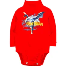 Дитяче боді з довгим рукавом superman defending planet