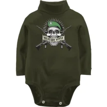 Дитяче боді з довгим рукавом military style
