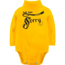 Дитяче боді з довгим рукавом say me give sorry