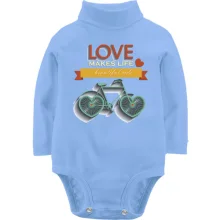Детское боди с длинным рукавом love makes life a beautiful ride