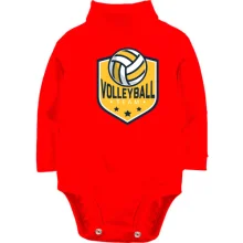 Детское боди с длинным рукавом volleyball team logo